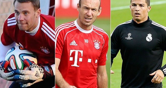 Ko je najbolji fudbaler Evrope: Ronaldo, Neuer ili Robben?