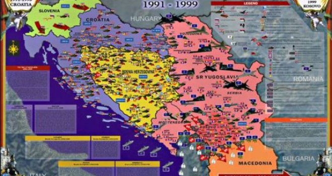 Mapa 'Raspad Jugoslavije' uvrštena među 100 najznačajnijih mapa 20. vijeka