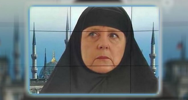 Svašta: Merkel obukli u čador - 'Mutti Multikulti kao neprijatelj Evrope'?! 