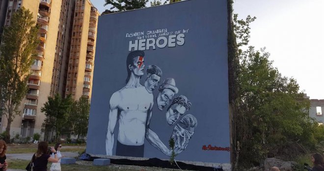 FOTO: U Sarajevu otkriven najveći mural Davidu Bowieju na svijetu