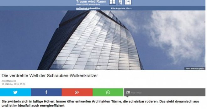 Avazov toranj na listi najljepših: Der Standard svrstao Avaz Twist Tower među najfascinantnije građevine svijeta