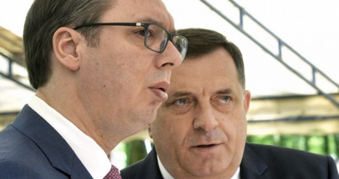 Dodik i Vučić na otvaranju dionice autoputa '9. januar' dugoj deset kilometara