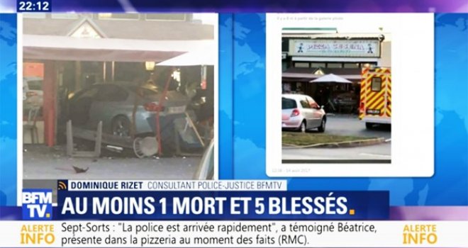 Uletio automobilom u pun restroran u Parizu, poginula djevojčica