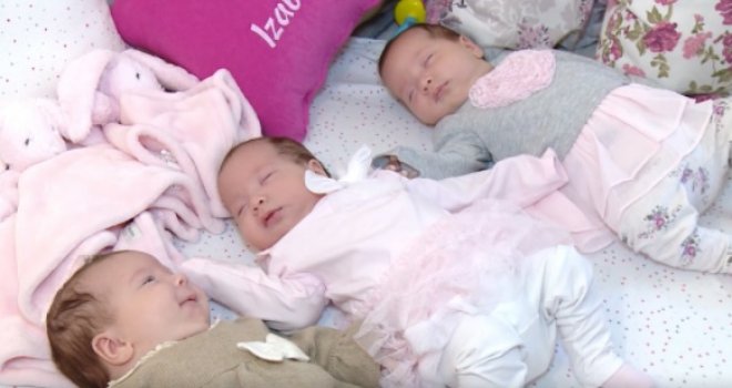 Jednom u 200 miliona trudnoća: Bračni par iz Mostara dobio preslatke jednojajčane trojke
