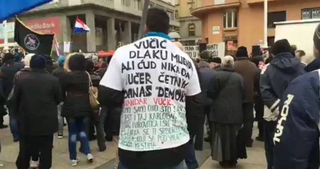 Napeto u Zagrebu: Vučića čuvaju snajperisti, demonstranti 'neugodno iznenađeni' Kolindom Grabar Kitarović