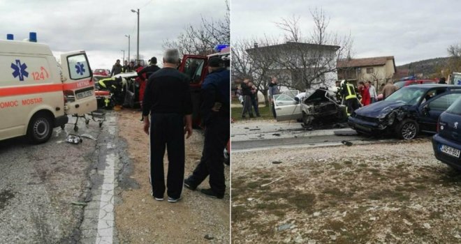 Teška saobraćajna nesreća između Mostara i Čitluka, vatrogasci izvlačili vozača