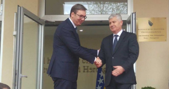 Aleksandar Vučić započeo dvodnevnu posjetu BiH, u Mostaru se sastao sa Draganom Čovićem