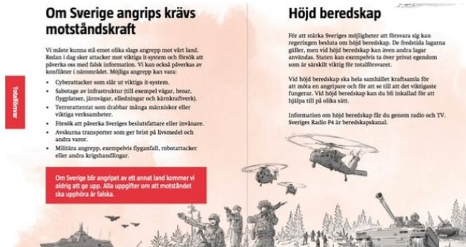 Švedska štampala 4,8 miliona brošura s uputama u slučaju rata: Posljednji put je to uradila za Hladnog rata