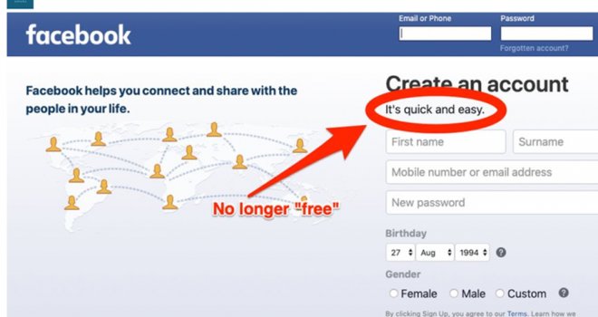 Slogan ih razotkrio: Facebook prestaje da bude besplatan