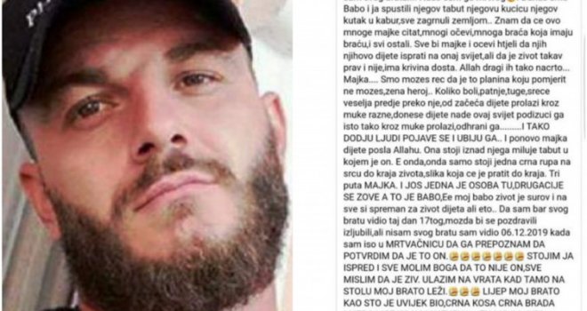 Potresan status brata brutalno ubijenog Edina Zejćirovića: 'Ulazim na vrata kad tamo, na stolu, moj brato leži...'