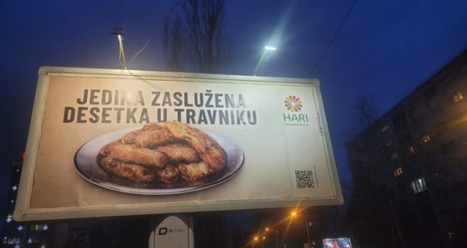 Ćevabdžinica iz Travnika oduševila reklamnim sloganom: 'Jedina zaslužena desetka u Travniku'