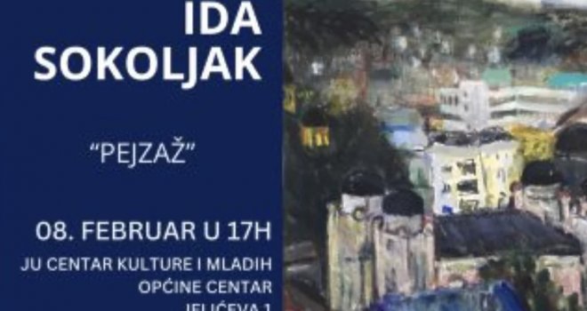 Izložba slika 'Pejzaž' slikarice Ide Sokoljak u galeriji CKM 8. februara