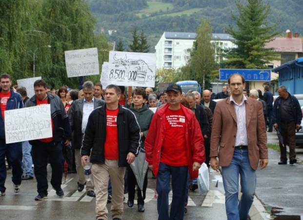 protestna šetnja radnika Fruktone i Fabrike duvana