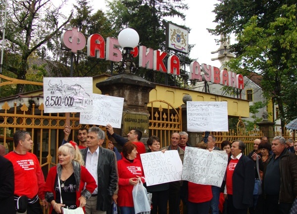 protestna šetnja radnika Fruktone i Fabrike duvana