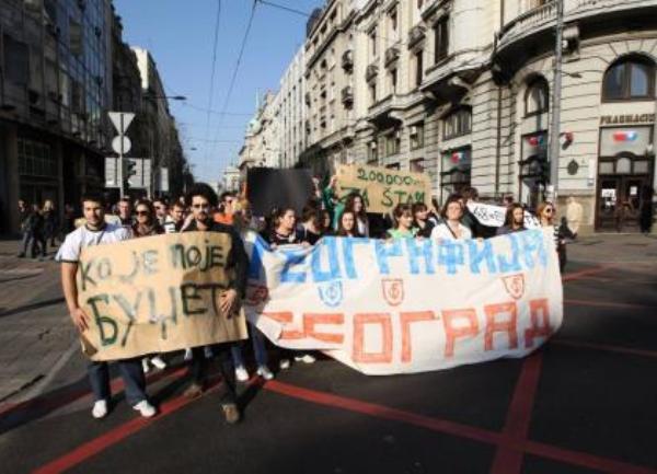studenti protestuju u Beogradu
