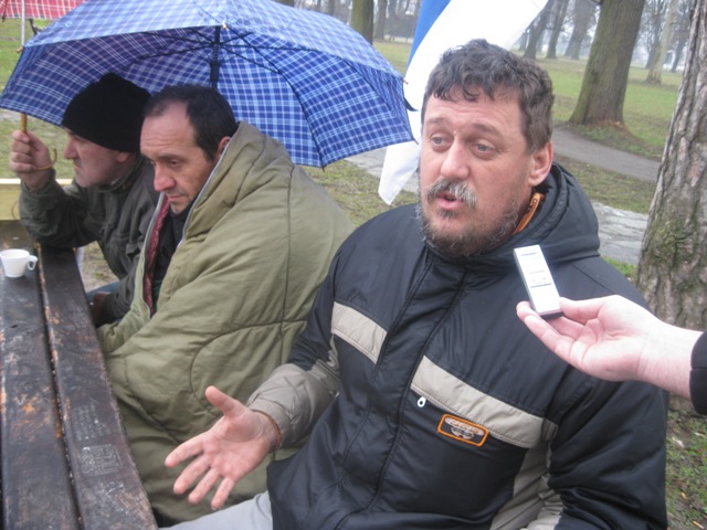 Štrajk RVI u parku 'Mladen Stojanović'