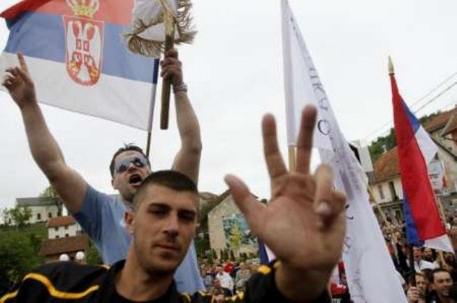 Protest podrške Ratku Mladiću u Kalinoviku, FOTO:Reuters