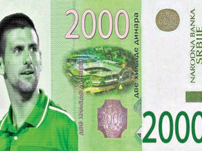 Novčanica sa Đokovićem