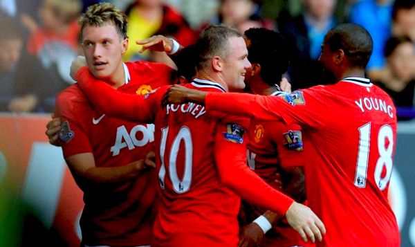 Nogometaši Uniteda proslavljaju pobjedu; foto: Getty Images