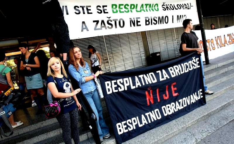 Blokada Filozofskog fakulteta u Zagrebu; Foto: Vecernji.hr