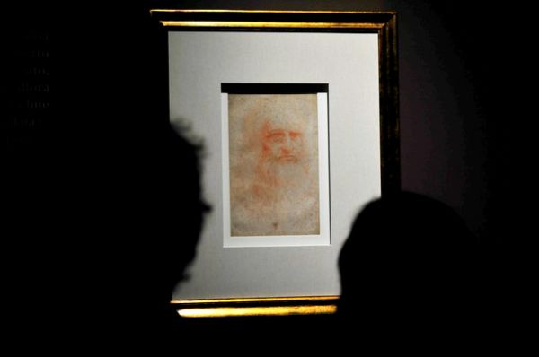 Leonardo da Vinci: Među tridesetak skica i crteža predstavljenih izložbom, ističe se poznati autoportret koji je dosad bio izložen samo dva puta, na izložbama 1929. i 2006; foto: Getty Images