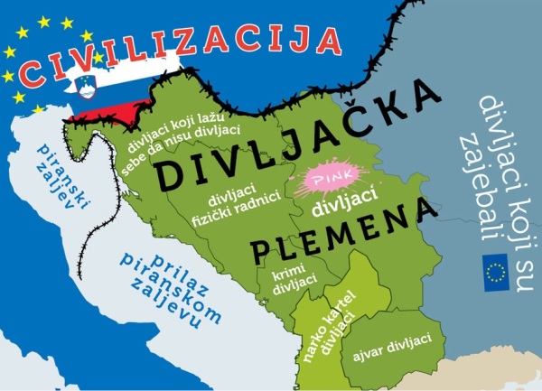smiješna karta Jugoslavije