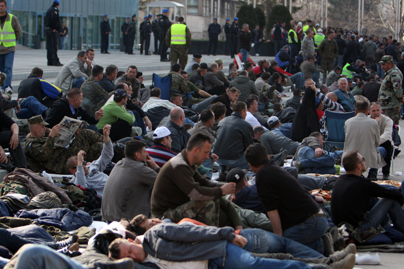 Protest boraca ispred Parlamenta BiH