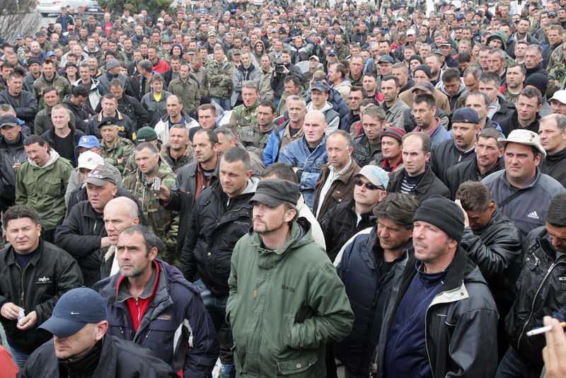 Protesti bivših pripadnika OSBiH u Sarajevu/ Foto: DEPO PORTAL