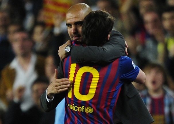 Guardiola se oprašta s Messijem, foto: AP