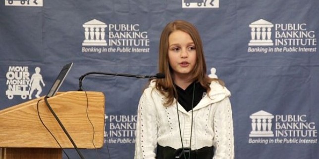 Dvanaestogodišnja Victoria Grant održala predavanje bankarima
