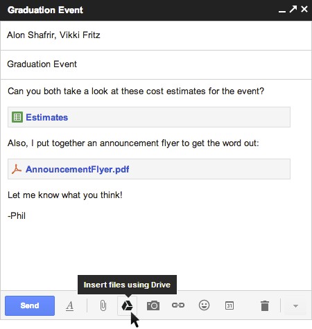 Gmail - Google Drive integracija