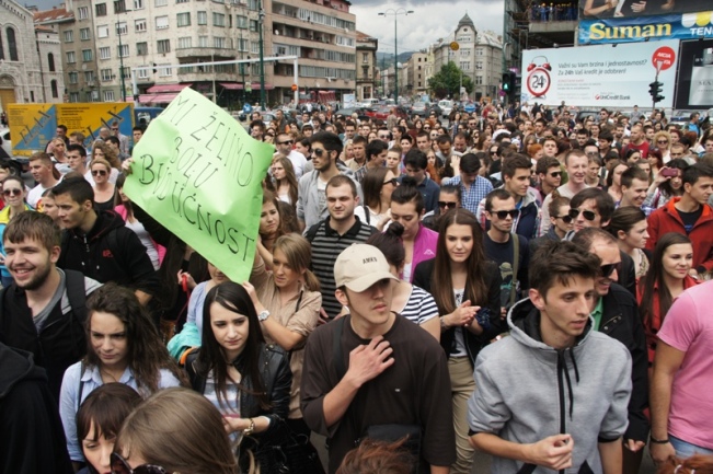 Protesti sarajevskih studenata pred PSBiH