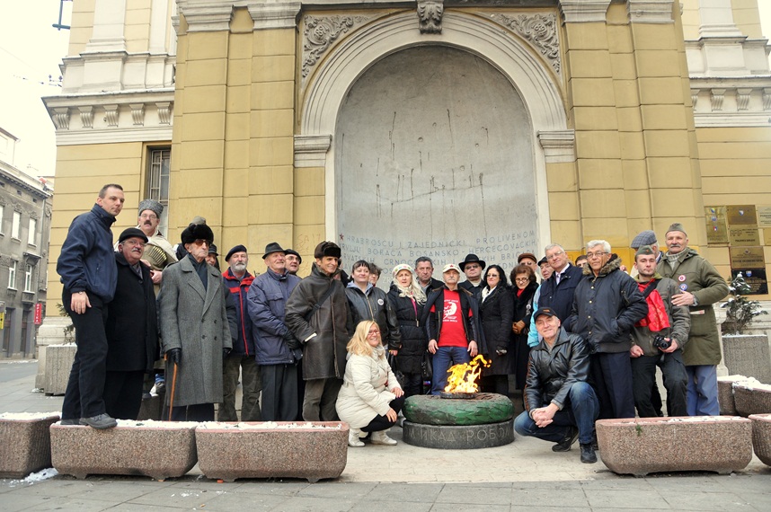 antifašisti iz Slovenije i Srbije u Sarajevu/Foto: Anadolija