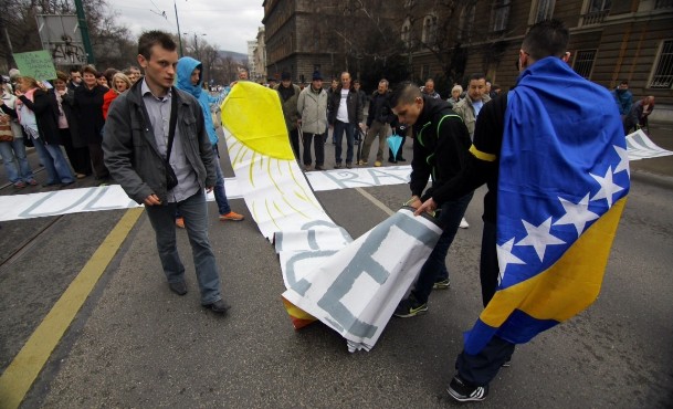 protesti u Sarajevu 20.februar/Foto:AA