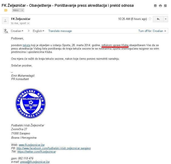 zeljeznicar mail