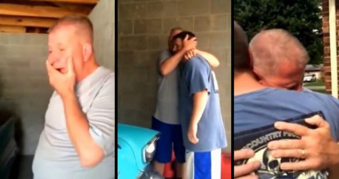 Sin održao obećanje iz djetinjstva, a otac od suza i sreće nije mogao doći sebi