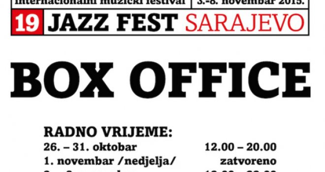 Otvoren box office 19. Jazz Festa