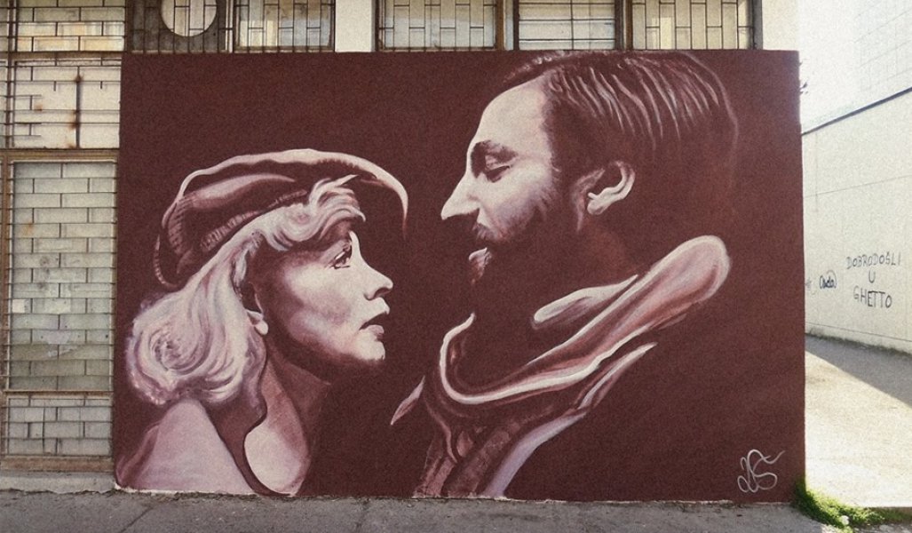 milena-dravic-dragan-nikolic-mural-doboj