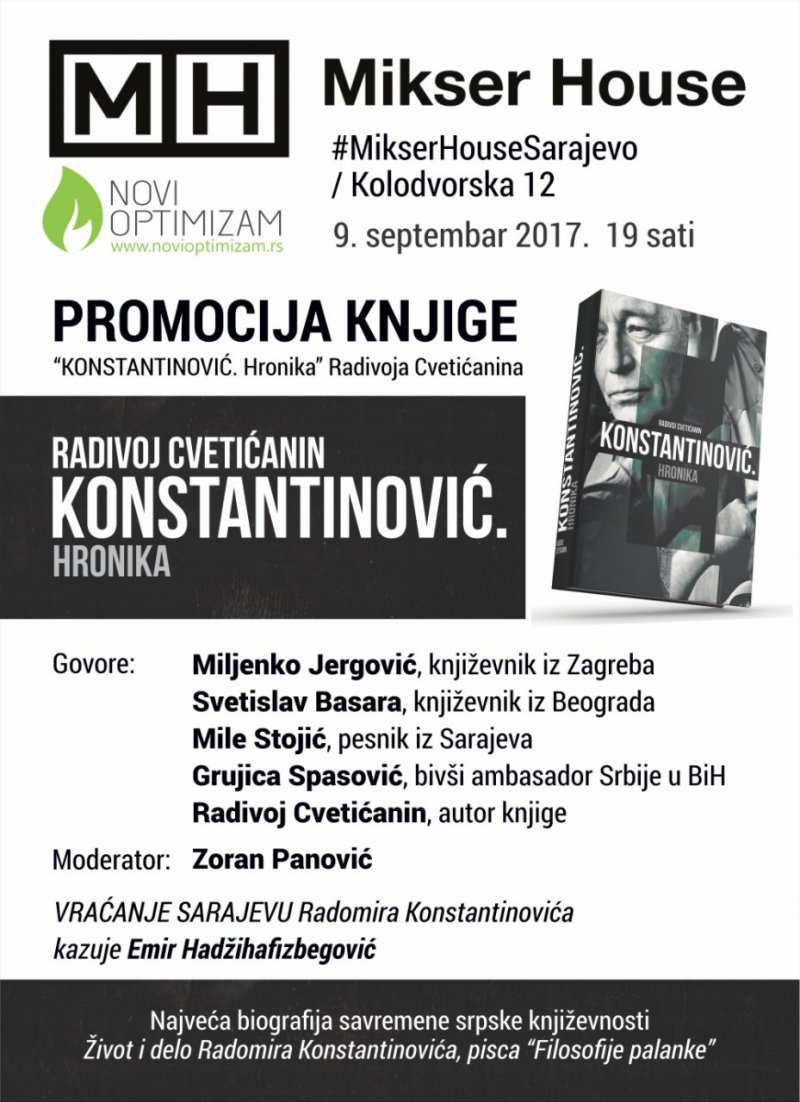 Vracanje Sarajevu Promocija Knjige Konstatinovic Hronika Biografija O Velikom Piscu I Filozofu Bl N Magazin