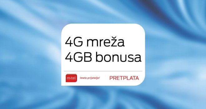 Odlična ponuda iz m:tel-a: 4GB bonusa na 4G mreži