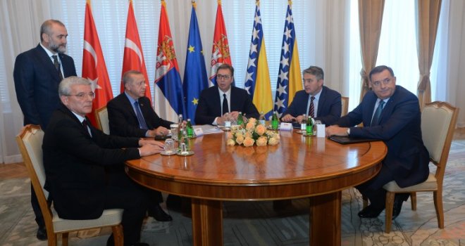 Počela trilaterala u Beogradu: Vučić, Erdogan, Komšić, Dodik i Džaferović sjeli za isti sto