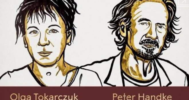 Dobitnici Nobelove nagrade za književnost Olga Tokarczuk i Peter Handke