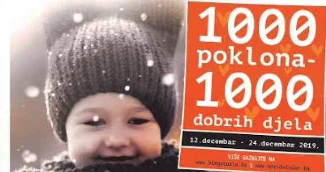 World Vision BiH i Bingo podijelit će 1000 paketića djeci koja drugačije ne bi mogla primiti poklon!