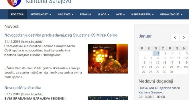 Probudili se 'spavači': SDA preuzela kontrolu nad stranicom Vlade Kantona Sarajevo