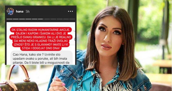 Hana Hadžiavdagić javno napala Bosanku koja je od nje tražila novac: Imate li stida i odgoja?