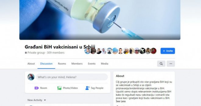 Osnovana Facebook grupa bh. građana vakcinisanih u Srbiji: Žele biti u registru i tretirani kao i svi koji vakcinu prime u BiH
