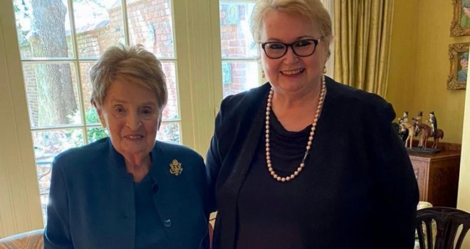 Turković razgovarala s bivšom državnom sekretarkom SAD-a Madeleine Albright: Prihvatila poziv da posjeti BiH