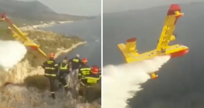 'Je*ote, koji luđak...': Pilot kanadera u Makarskoj izvodio vratolomije prilikom gašenja požara