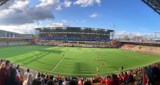 Pogled sa tribina: Pogledajte trenutak kada je Velež postigao pogodak protiv Elfsborga i eksploziju navijača na Boras Areni