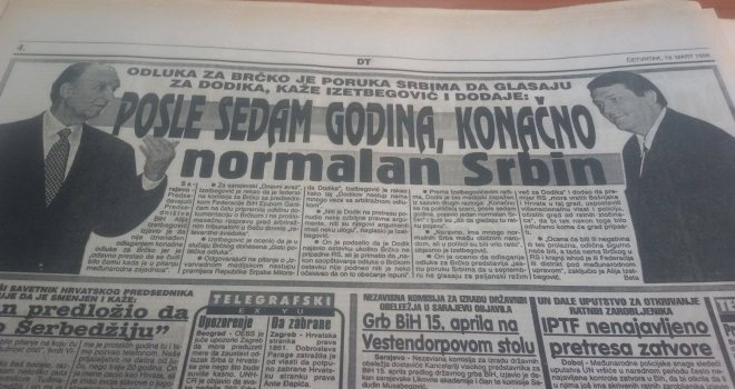 Kako je Alija Izetbegović hvalio Dodika: 'Konačno normalan Srbin, jasna poruka Srbima da glasaju za njega'